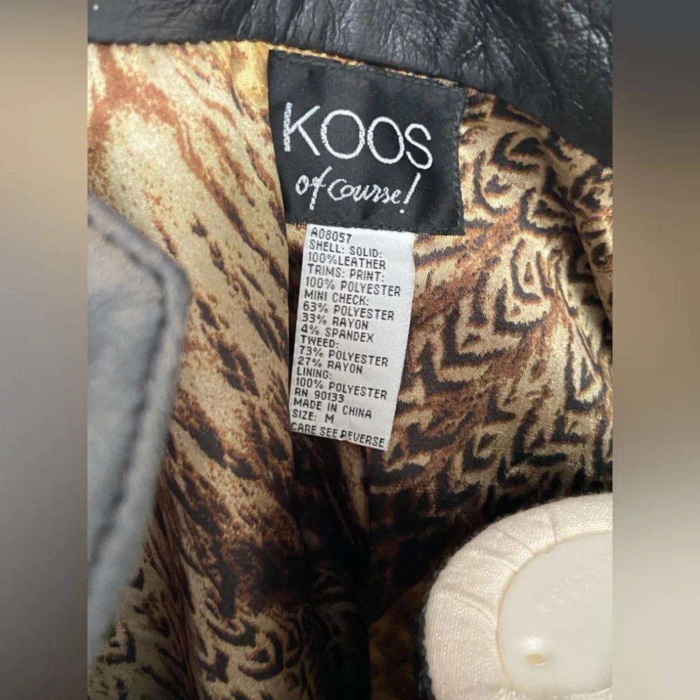Leather Jacket with print and matching long sleeve shirt set size M - Picture 6 of 7